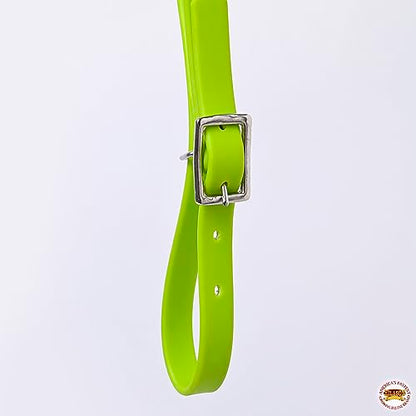 HILASON Western Horse Biothane Leather Breast Collar Tack - color: Lime Green