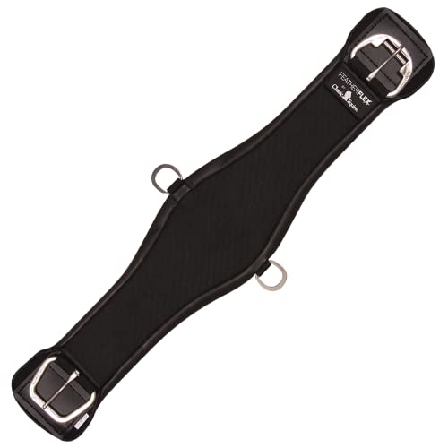 Classic Equine Feather Flex Roper Cinch - color: Black, size: 34