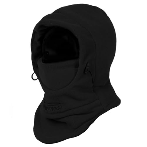 TRIWONDER Kids Winter Hats Balaclava Ski Mask for Boys Girls Toddlers Windproof Adjustable Cold Weather Face Mask Neck Warmer - color: Black
