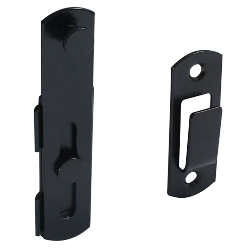 Waziaqoc Barn Door Latches, 3.93 x 2.75 Inch, Black, 2 PCS - size: 3.93 x 2.75 Inch