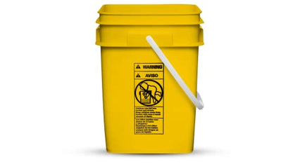 House Naturals 4 Gallon Square Food Grade Plastic Bucket with Lid, Made in USA (Pack of 2) BPA Free (Yellow) - color: Yellow