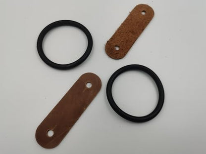 Durable Peacock Safety Stirrup Rubber Rings & Leather Tabs Replacement Set – Compatible with Extreme, Amidale, Shires, and Most Peacock Stirrups – Ideal for Equestrian Riding