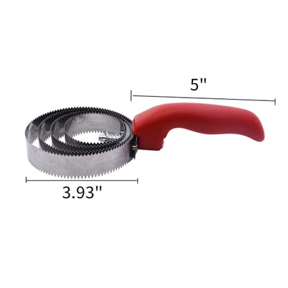RUIAN Reversible Stainless Steel Curry Comb Soft Touch Grip Horse Comb, Red
