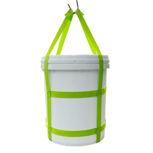 Bucket Sling Lifting for 5 Gallon Bucket Green，Multifunctional Handling Sling，Webbing Sling is Load Rated Up to 200Pounds