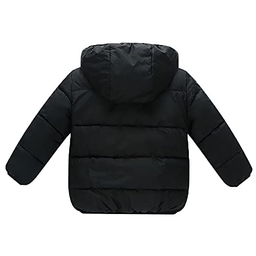 GOODKIDS Baby Girls Boys' Winter Fleece Jackets with Hooded Toddler Warm Lined Coat Outer Clothing 1-6 Years - color: Black, size: 2-3T