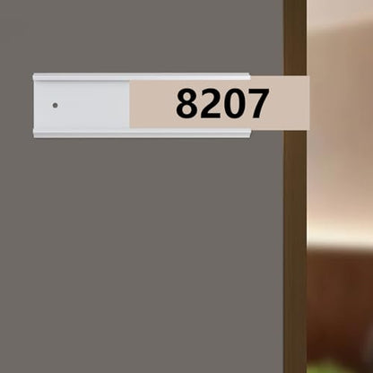 Antrader 10Pcs Aluminium Name Plate Holders,Silver,2"×8" Blank Door Signs - color: Silver,10pcs