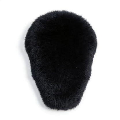 Saddle Sheepskin Seat Cover, Merino Sheepskin Saddle Pad – A Soft, Shock-Absorbing and Breathable Equestrian Seat Cover - color: Black