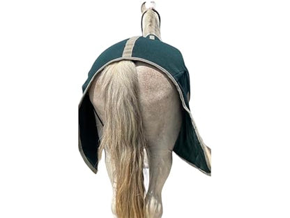 Majestic Ally Anti Pill Fleece Horse Blanket /Sheet with Silver Braided Rope (Hunter Green, 74) - color: Hunter Green, size: 74