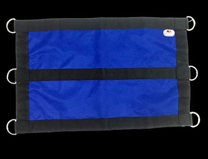 Majestic Ally 1200D 29"x19" Horse Stall Guard with Replaceable and Adjustable Length Straps and Replaceable Hardware (Royal Blue Black) - color: Royal Blue Black