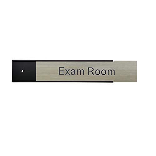 2 Pack 2" x 8" Aluminum Name Plate Holder for Wall or Door (Black) - color: Black