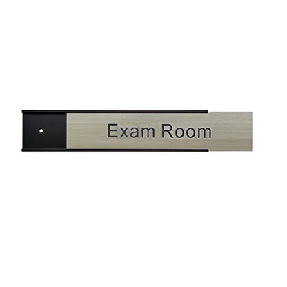 5Pack 2“ × 10” Aluminum Nameplate Holder For Wall or Door - color: Black