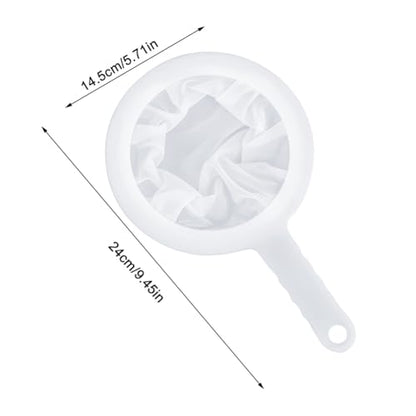 2pcs Mesh Fine Strainer, 200Mesh +400Mesh Ultra Kefir Sieve with Handle, Plastic Juice Yogurt Strainer, Fine Meshs Colander for Straining Cocktail, Nut Milk, Yogurt, Honey, Wine. Coffee, Kefir