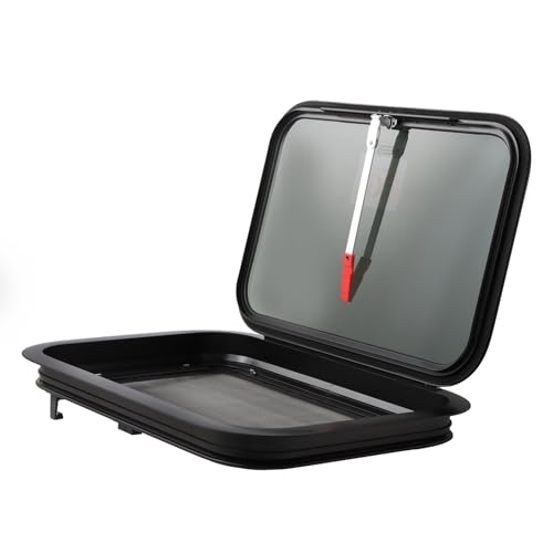 labwork 22W x 15H RV Exit Window with Removable Screen and Mounting Frame | for RV Cargo and Horse Trailer DOT Certified