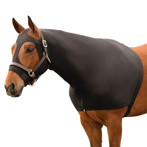 UltraFlex Fleece Lined Lycra Zipper Horse Slicker Hood | Cozy, Flexible Protection for Cool Weather | Full-Zip Design for Easy On/Off