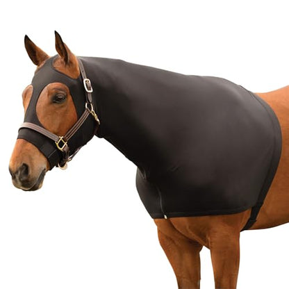 UltraFlex Fleece Lined Lycra Zipper Horse Slicker Hood | Cozy, Flexible Protection for Cool Weather | Full-Zip Design for Easy On/Off