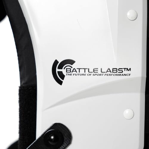 Battle Sports Defender Football Shoulder Pads - color: White, size: Youth-Medium