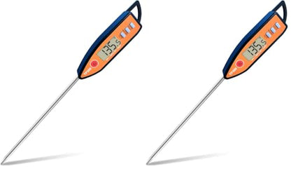 Digital Meat & Milk Thermometer - Instant Read Probe for Cooking, BBQ, Grill, Deep Fry, Roast & Baking (Pack of 2) - size: 23.1 x 2.5 x 1.5 cm (Pack of 2)