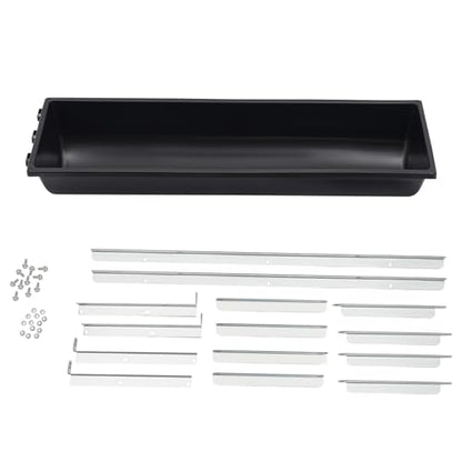 Livestock Feed Trough, 35L/9.25Gal Large Capacity Livestock Feeder with Triangular-Structure, Heavy Duty Metal Stand, Goat Water Trough for Sheep,Deer, Pigs, Horses, Cows, Lambs,Calves in Farm (Black) - color: Black