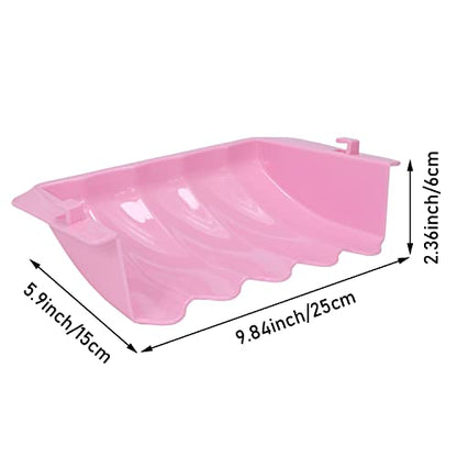 Litewoo Rabbit Hanging Hay Feeder Rack Wall-Mounted for Guinea Pig, Pink - color: PINK