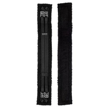 Equinavia Saga Fleece Dressage Girth Cinch for Horses - Black - 28 in - size: 28"