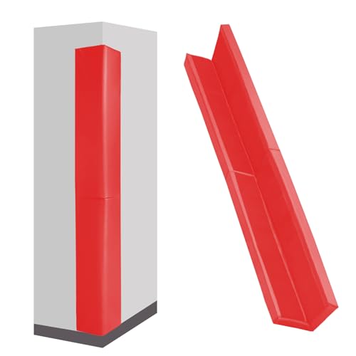 Wall Corner Pads Red 2" Thick Wall Corner Padding Heavy Duty Wall Corner Safety Padding Waterproof Durable 2 Sides Wall Corner Guards for Protector - color: Red, size: 2"x 5"x 72"