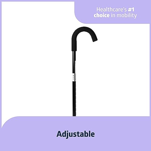 Medline Aluminum Cane Walking Aid is Portable & Lightweight, Helps Seniors & Adults with Balance, Knee Injuries, Leg Surgery Recovery & Mobility