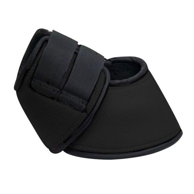 Showman No-Turn Neoprene Bell Boots - color: Black, size: Large