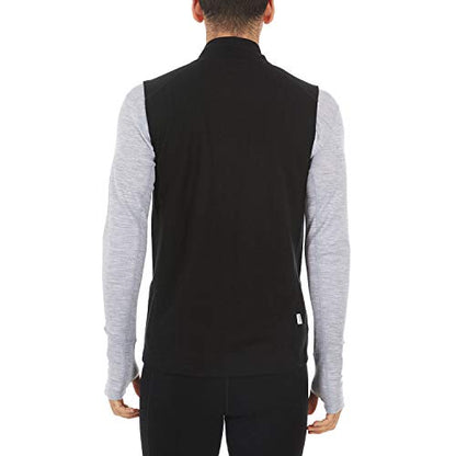 100% Merino Wool Mens Vest - Expedition Heavyweight Vest - Moisture Wicking - color: Black, size: Medium
