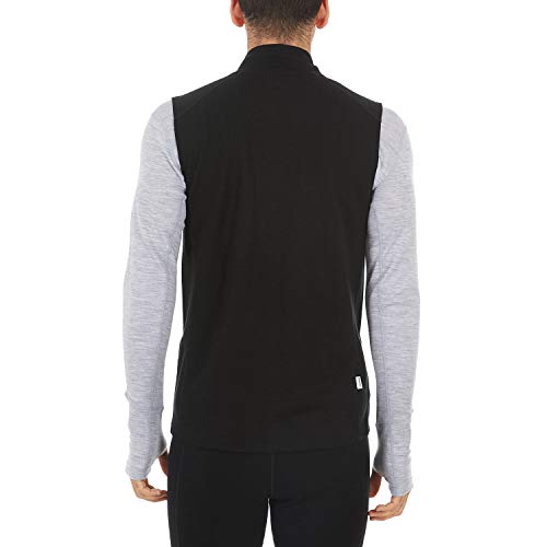 100% Merino Wool Mens Vest - Expedition Heavyweight Vest - Moisture Wicking - color: Black, size: Small