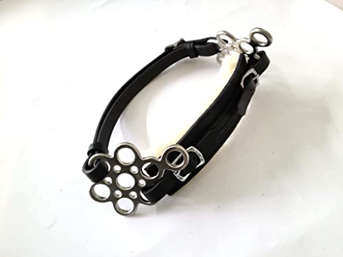 Hackamore Bitless Horse Bit English Western Adjustable Flower Padded Fur Original Leather Bridle Equestrian Tack