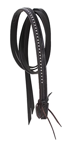 CHALLENGER Horse Western English Brown Leather Bitless Sidepull Padded Bridle Reins Teal 7708BRT