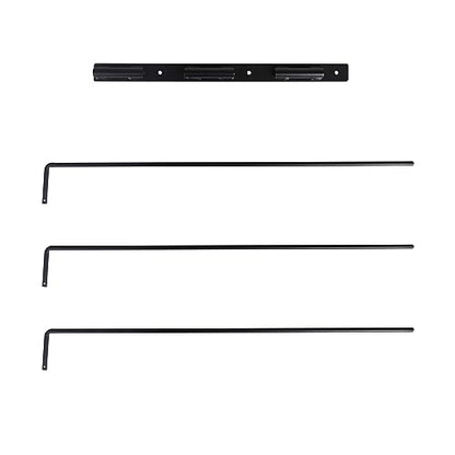 Five Leaf Clover Saddle Pad Rack - Swinging Horse Blanket Holder (2 Pack), 3 Bar Wall Mounted Storage Organizer Racks for Equestrian Tack, Saddle Pads, Bridle - Complete with Grooming Gloves