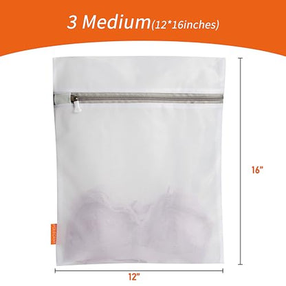 Polecasa Mesh Laundry Bags 3 Pack (12 x 16" Medium) - size: 3 Medium