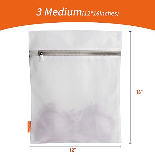 Polecasa Mesh Laundry Bags 3 Pack, 12 x 16" Medium, Fine Mesh - size: 3 Medium
