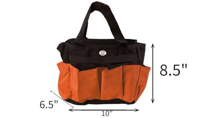 Derby Originals Nylon Horse/Dog Multi Pocket Grooming Tote Bag - color: Orange/Black