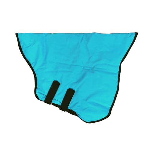 AJ Tack 1200D Waterproof Winter Horse Blanket with Neck Rug - 400g Heavyweight Turnout with Fleece Collar, Shoulder Gussets & Tail Flap - Turquoise 68" - size: 68 Inches Small
