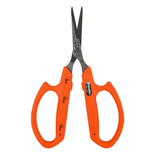 Saboten Stainless Steel Angled Blade Trimming Scissors Orange PT-13 160mm Precision Gardening Bonsai and Floral Shears Made in Japan - color: Orange, size: Stainless Steel Angled Blade