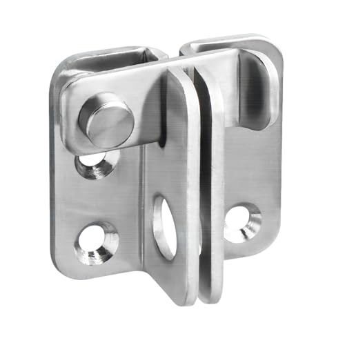 Mooche Flip Latch Gate Latch with Padlock Hole, Brushed-1Pack 1.8"*1.6" - color: Brushed, size: 1 pack-Stainless Steel small size