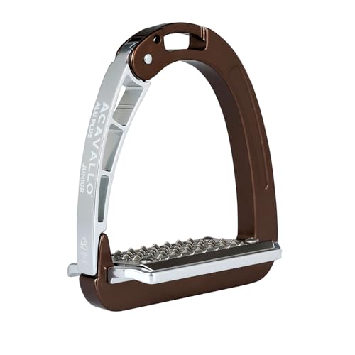 Acavallo Alupro Junior Stirrups, One Size, Black, Set of 2 - color: Brown