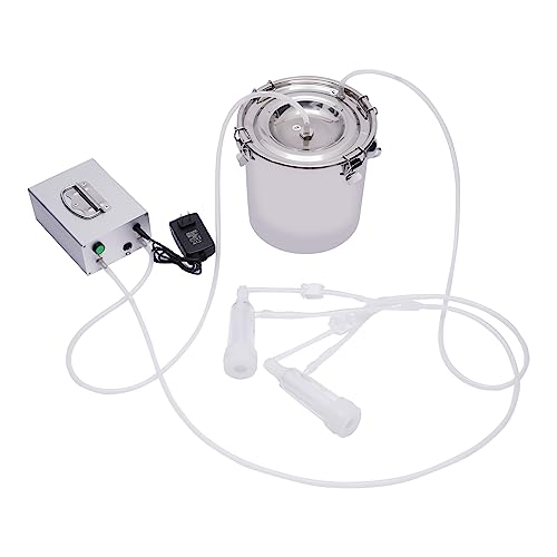 5L Goat Milking Machine, 110V Electric Pulsation Vacuum Milker
