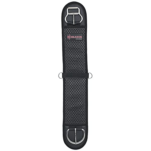 HILASON Western Horse Saddle Girth Cinch Black Neoprene Anti-Slip - size: 22"