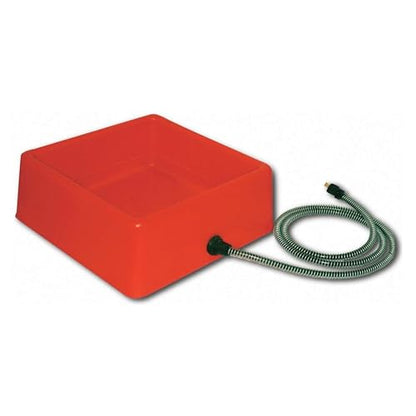 Farm Innovators D-19 Heated Animal Water Bowl, 60 Watts, 1.25 Gallon, Red - size: 5 Qt
