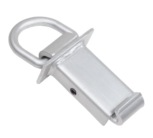 Mytee Products 2 Pack 5/8 Inch Stake Pocket D Rings w/Outward Protruding Design, 18000 lbs | Adjustable Trailer Stake Pocket Tie Down Utility for Flatbed Trucks & Trailer w/Hitch Pin - color: Silver w/ Outward Protruding, size: 2 - Pack