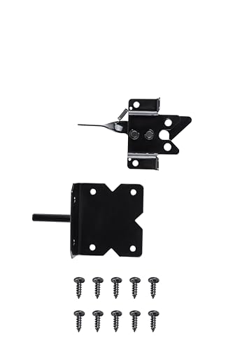 Heavy Duty Stainless Steel Self-Locking Gate Latch - Door Lock for Wooden Fence, Metal Gates & Vinyl Fence (Post Mount, Outdoor Use)