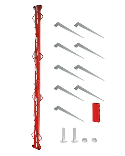 8ft Woven Wire Fence Stretcher Bar with 9 Wedges - size: 8FT