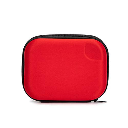 EVA Hard Red Medical Bag - Round, Emergency Responder, Camping, Outdoors (6.8x5.3x2.2 Inches) - size: 6.8x5.32.2 Inch (Pack of 1)