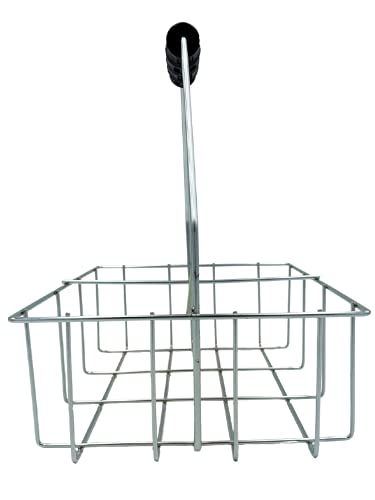 Wire Bottle Carrier for Libbey, StanPac, The Dairy Shoppe 64 oz bottles (64 oz The Dairy Shoppe ®, 4 Cell Carrier)