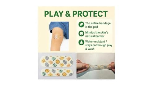 Hydrocolloid Bandage Kids |3X Faster Healing | Reduces Scarring | Protects Against Germs | Waterproof | 100% Active Surface | Flexible Protection & Wound Care | 50 Pcs - color: 50 Count
