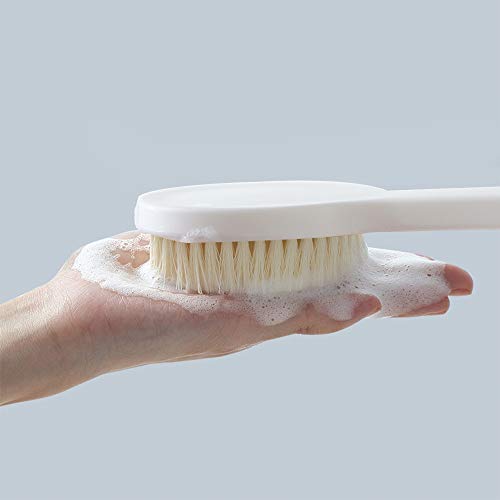 Body Brush Dry Brushing Shower Bath Brush Long Handle Gentle Back Skin Scrubber Exfoliate Massage Improve Blood Circulation Cellulite Treatment