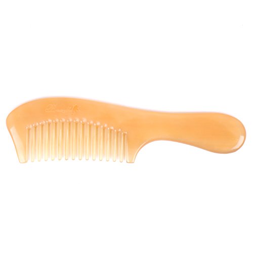 Breezelike Wide Tooth Hair Comb for Women, Natural Detangling Horn Comb - color: Wide Tooth